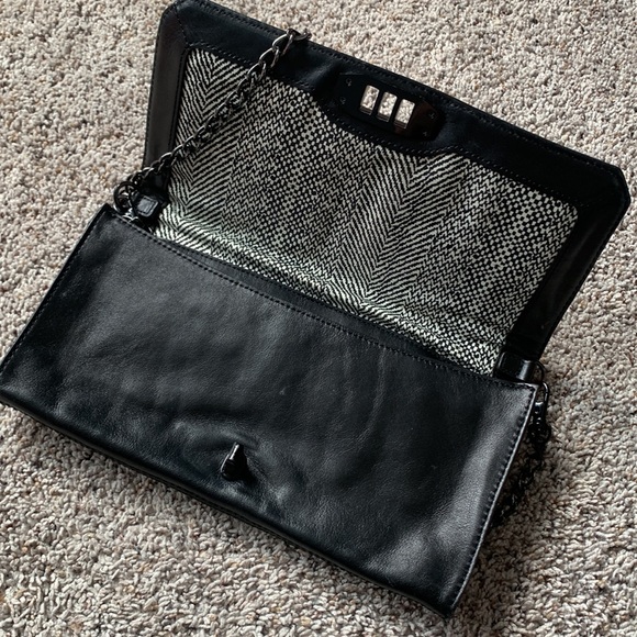 Rebecca Minkoff Quilted Love Clutch Cross Body Bag with black hardware - Picture 7 of 11